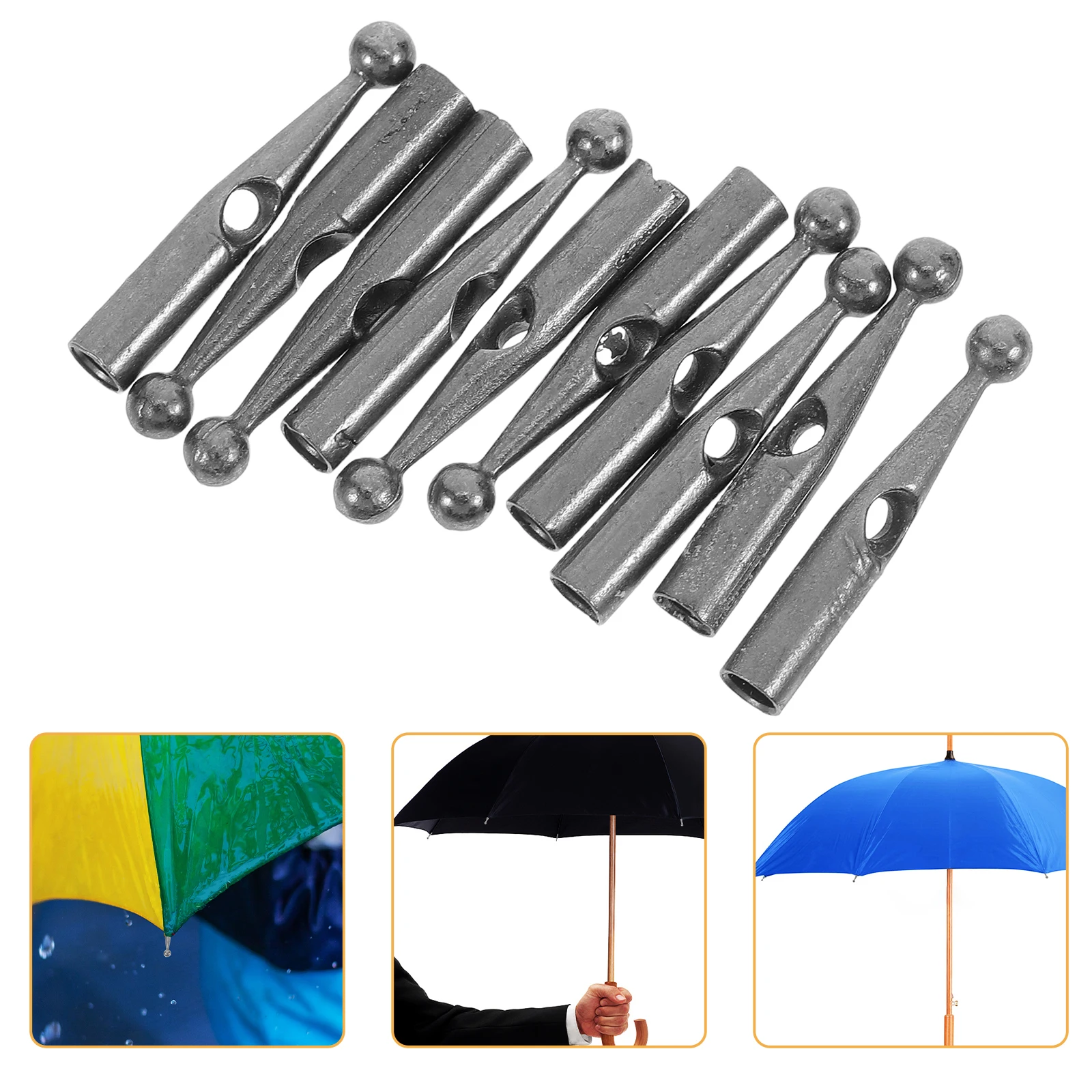 

10pcs Replacement Umbrella Tail Beads Raindrops Umbrella Bead Accessories Repair Parts Accessories Tail Covers Pool Fixing Kit