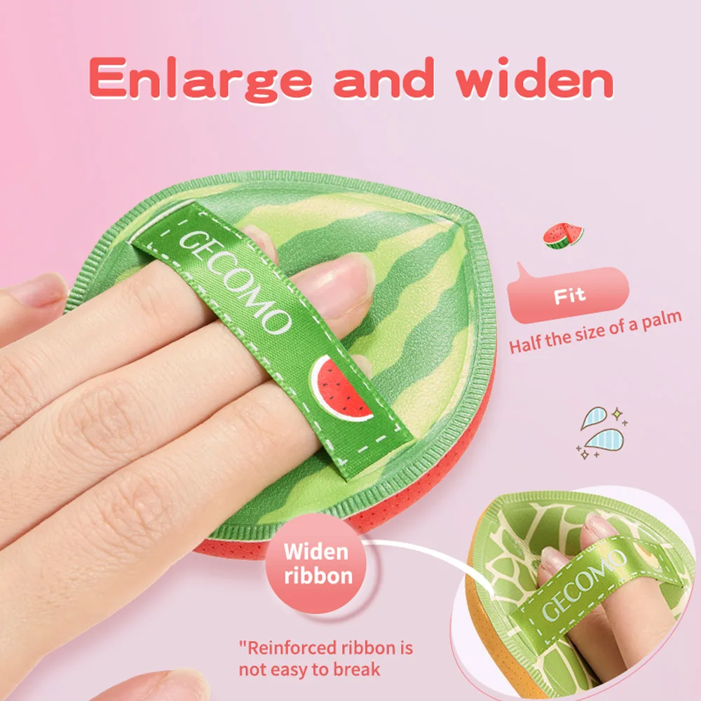 GECOMO Super miękki puder owocowy na mokro i na sucho gąbka podwójnego zastosowania przyjazna dla skóry uroda poduszka powietrzna