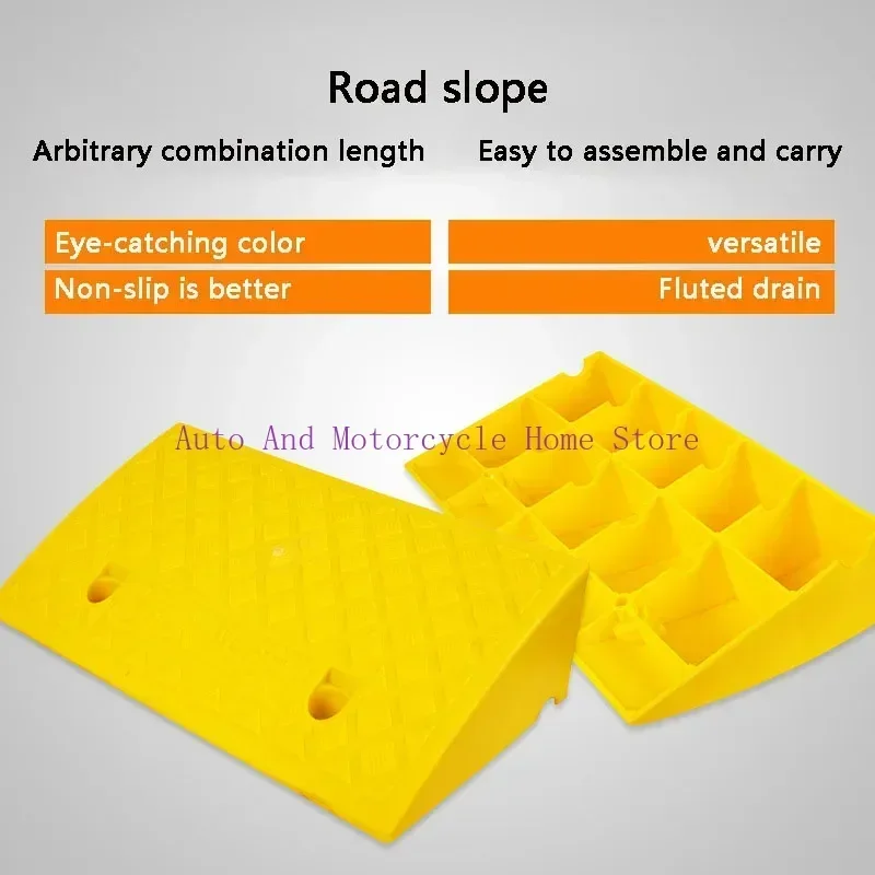 50*27*7cm Plastic PVC Road Slope Ramp Pad Portable Car Step Uphill Triangle Mat Curb Rubber