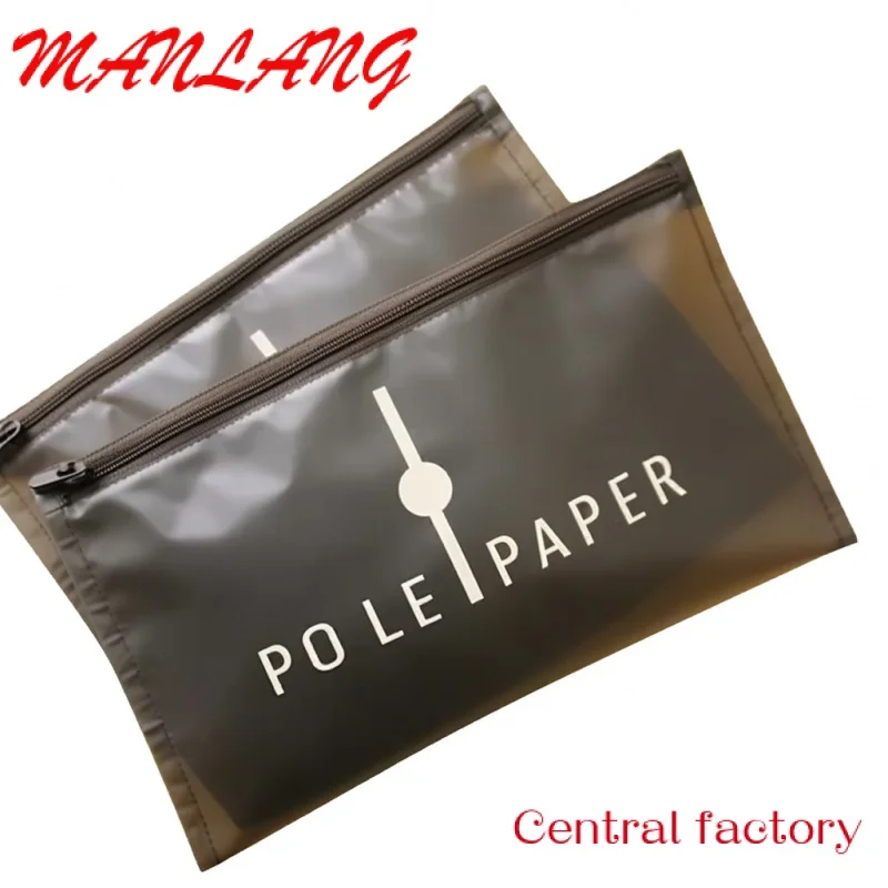 Custom  New Product High Quality Frosted Black Printed Waterproof Pvc Ziplock Plastic Bag For Sock Package With Own Logo