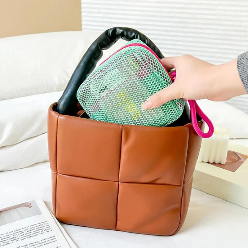 Mini-Geldbörse, tragbare Netz-Kosmetiktasche, Dopamin-Netztasche für Geld, Lippenstift, Lidschatten, Aufbewahrungstasche für Reisen und Einkaufen – Detail 6