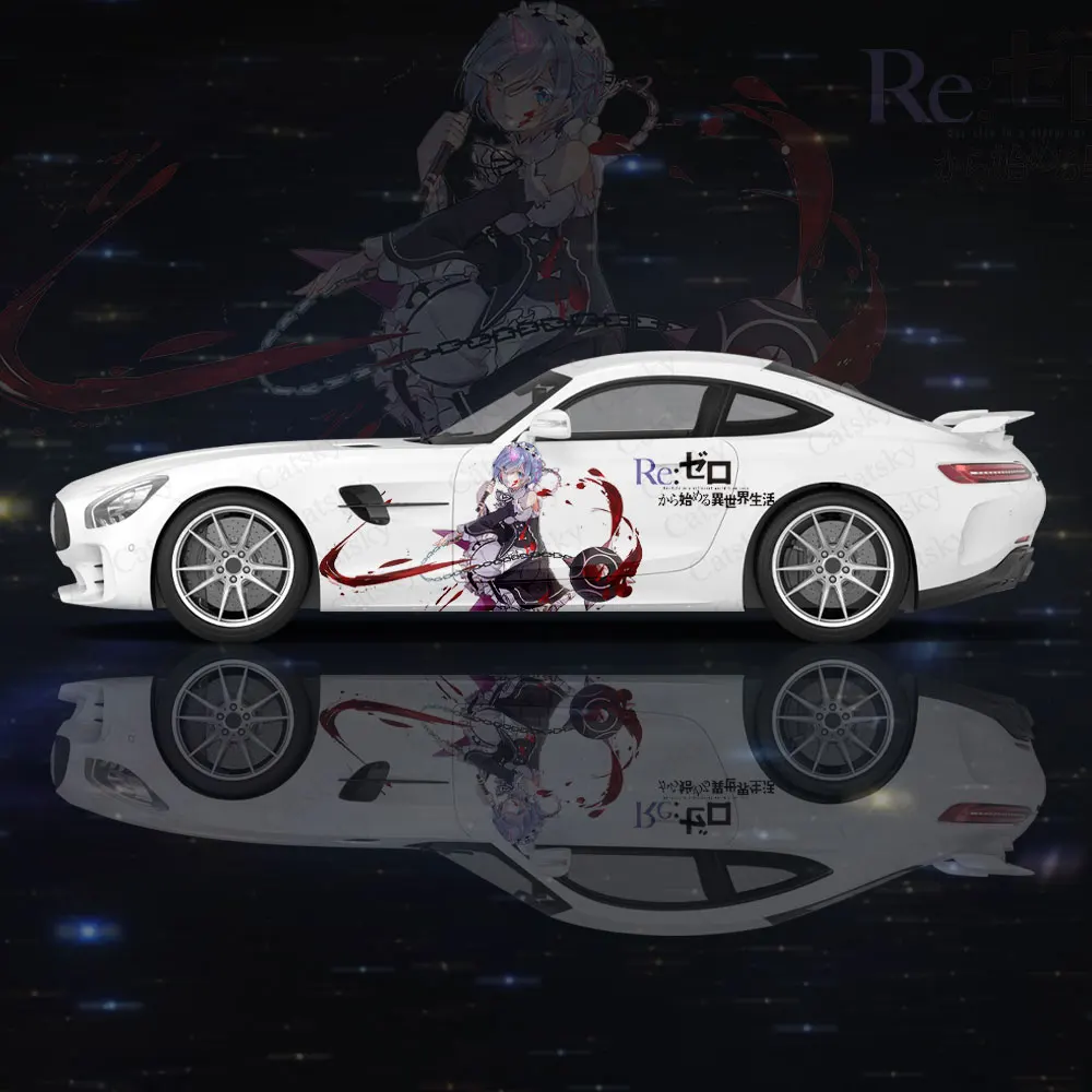 

Japanese Anime Re Zero Car Wrap Protect Stickers Car Decal Creative Sticker Car Body Appearance Modification Decorative Sticker