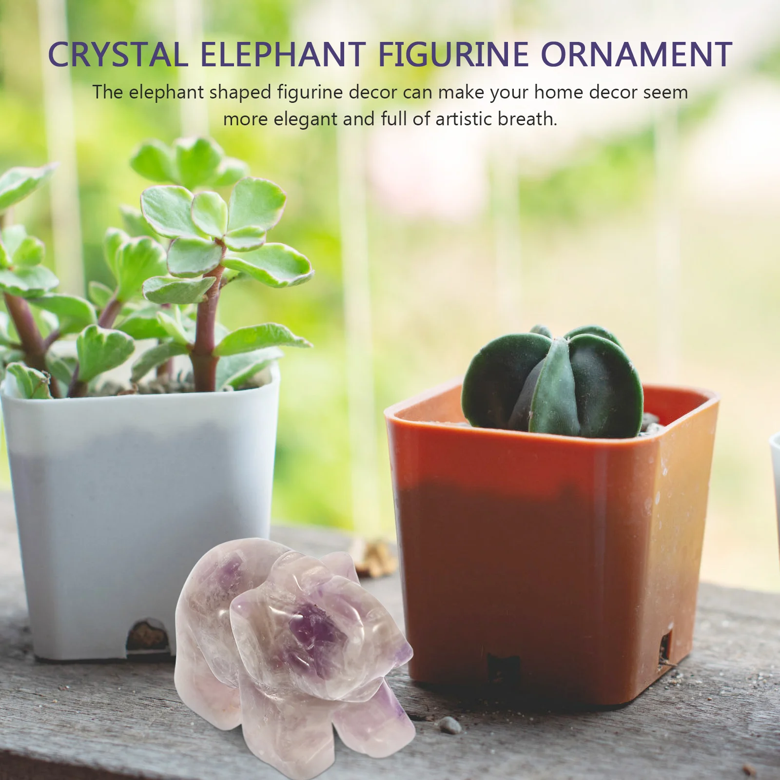 

Crystal Elephant Sculpture Elegant Home Decor Desktop Office Study Ornament Animal Crystal Decoration Premium Craft