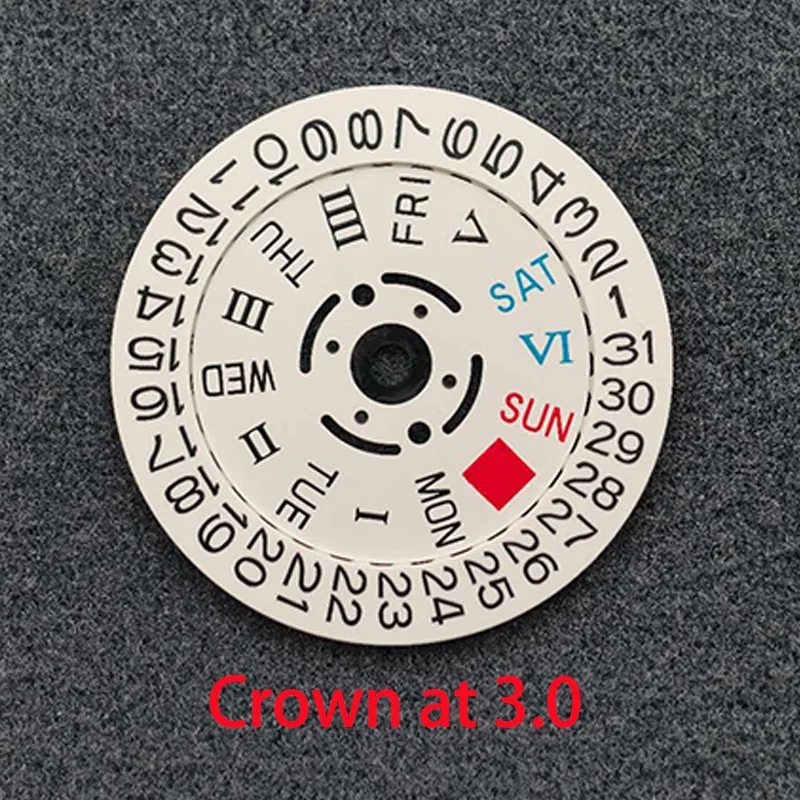 Mod NH35 NH36 Movement Kanji Dial SKX007 Tuna Watch Movement Date Week Wheel Crown at 3.0 3.8 4.1 Watch Refit Parts