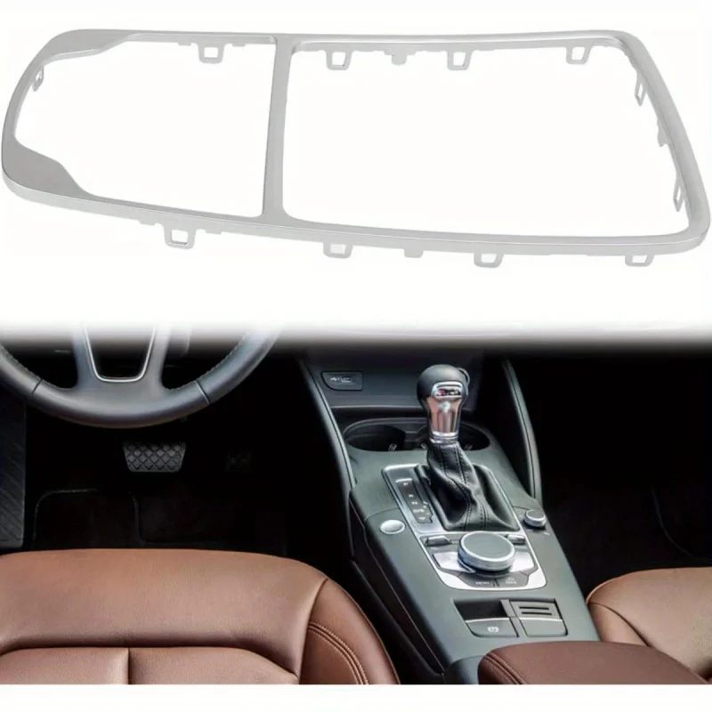 Panel de palanca de cambio de marchas para consola central, embellecedor envolvente aplicable2013-2020AudiA3 S3 RS3, marco frontal Interior cromado ABS 8V0