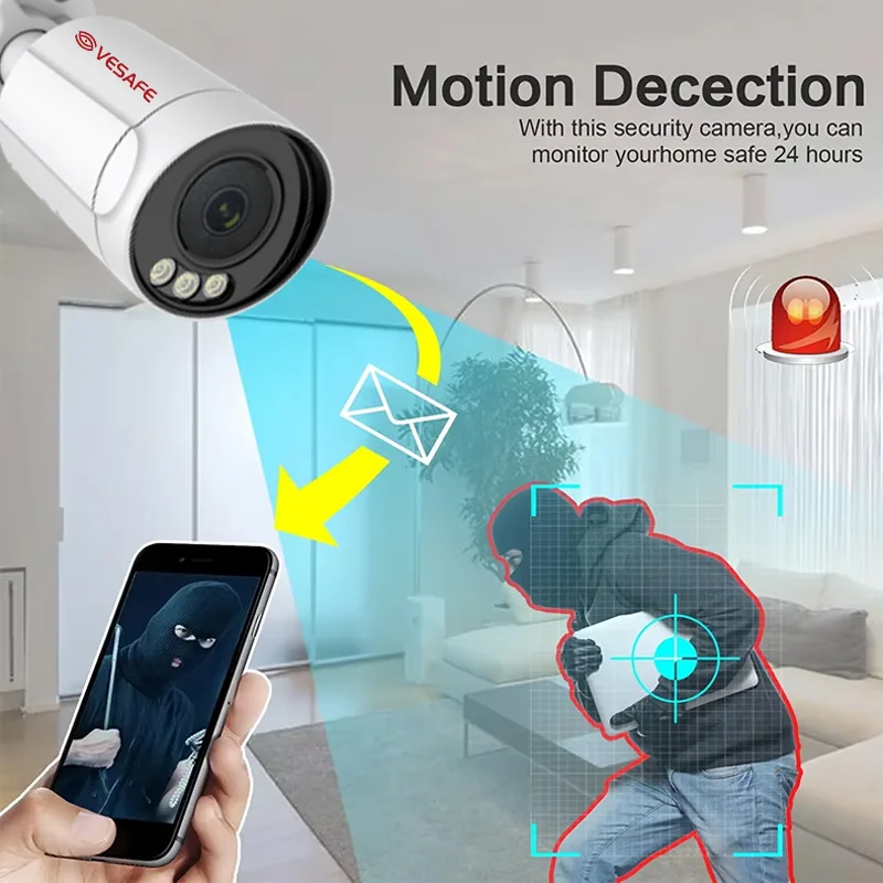 VESAFE المراقبة الخارجية تويا كيت 4 8ch 16 قناة 5mp Ip Poe كاميرا مصغرة Nvr Cctv الأمن Ip Poe نظام الكاميرا #1