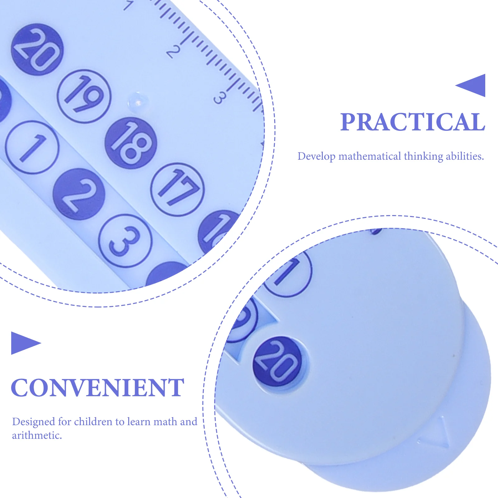 Règle numérique pour enfants, échelle mathématique, jouet de correspondance des chiffres, addition et soustraction, toboggan d'apprentissage bleu