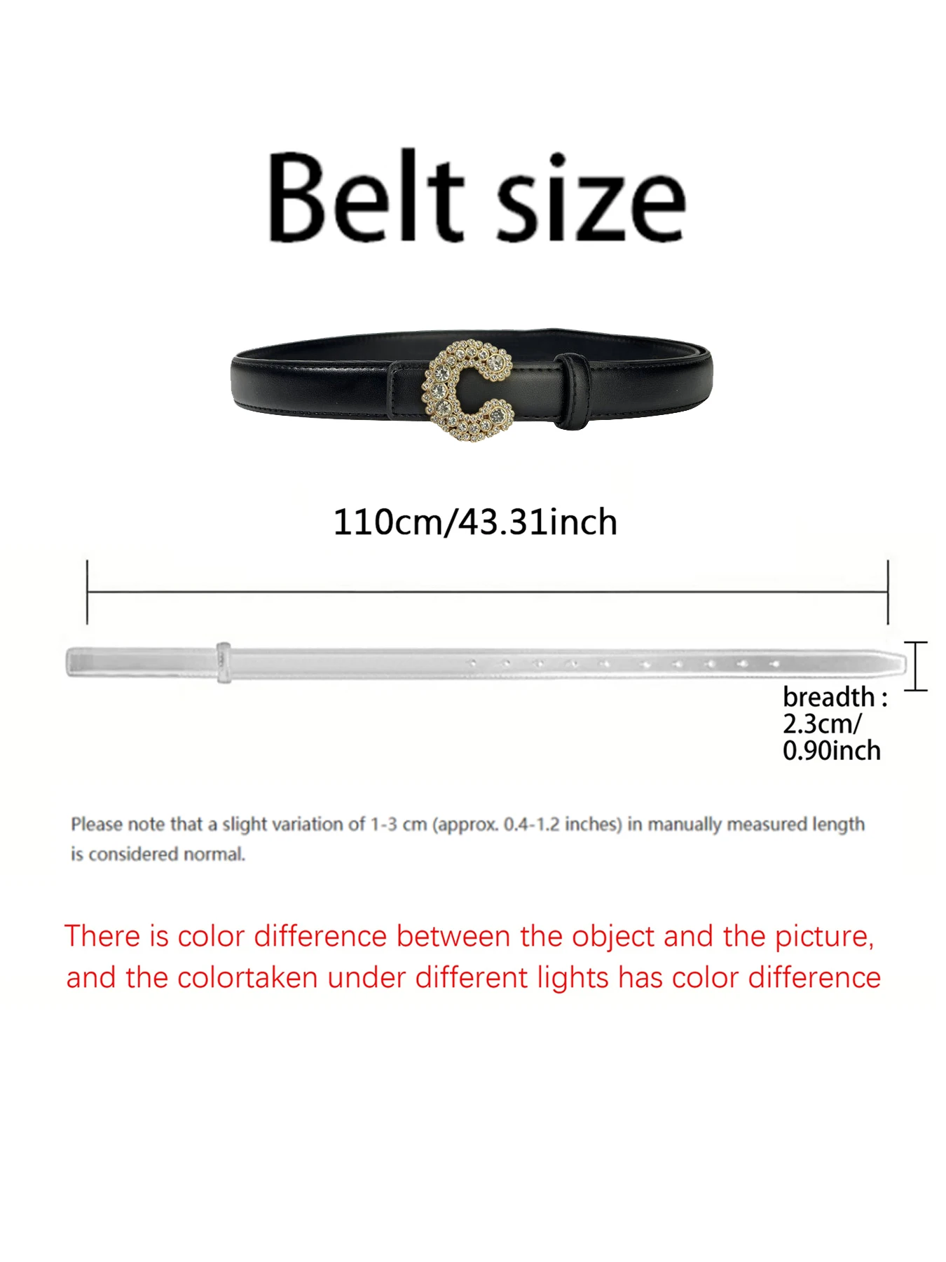 حزام بنمط جديد بإبزيم على شكل حرف C، حجر الراين، شعور راقي، حزام نسائي، حزام OL عصري، ألوان متعددة #6