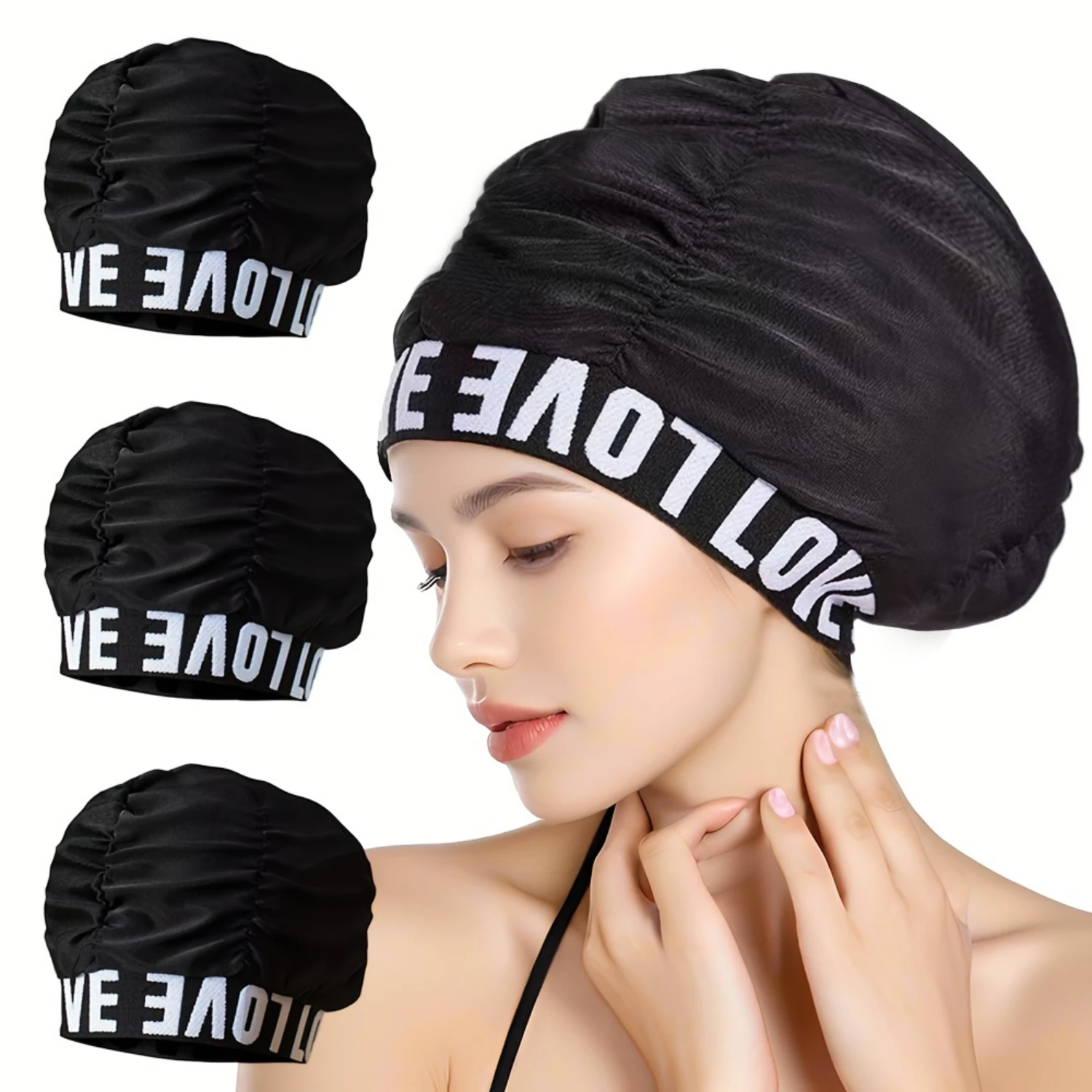 

1pc Large Swimming Cap, Ideal for Long Hair with Ear Protection