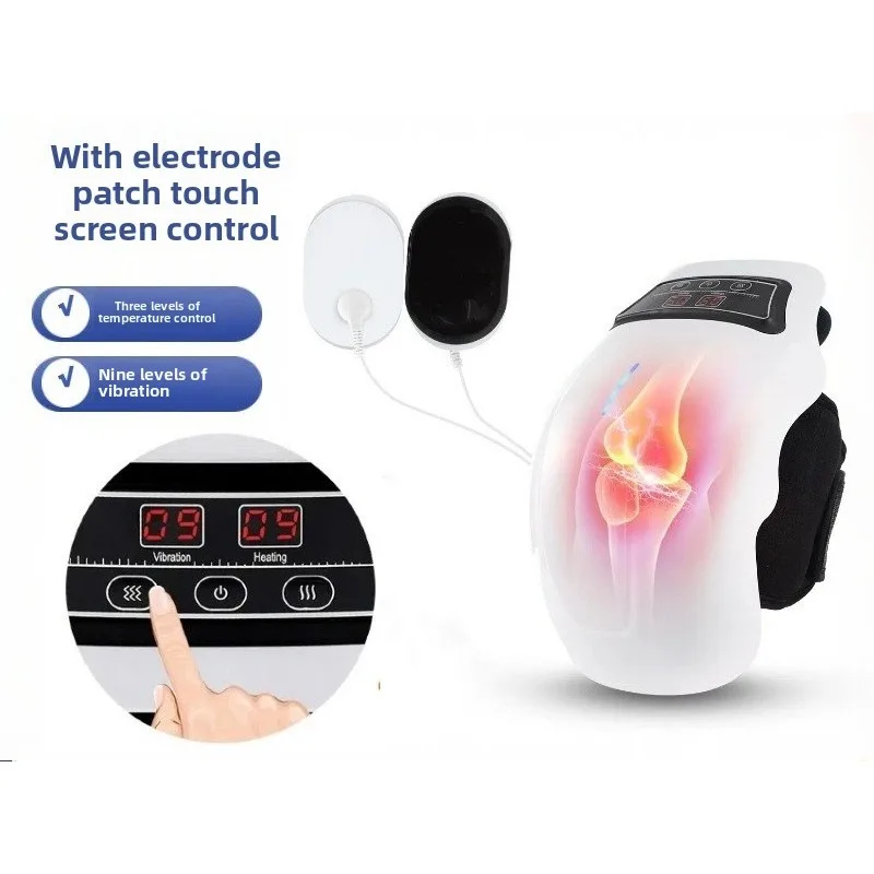 

Electric Vibration Heated Knee Massager Infrared Heating Air Pressure Physiotherapy Instrument W/ Pads for Joint Arthritis Pain