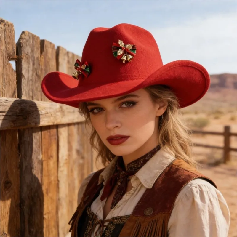 New bell-decorated hat with Christmas atmosphere a flip-top gift