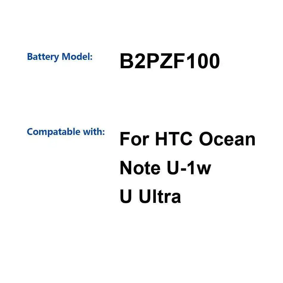 

Аккумулятор мобильного телефона 3000 мАч, экологически чистый для HTC Ocean Note U-1W U Ultra B2PZF100
