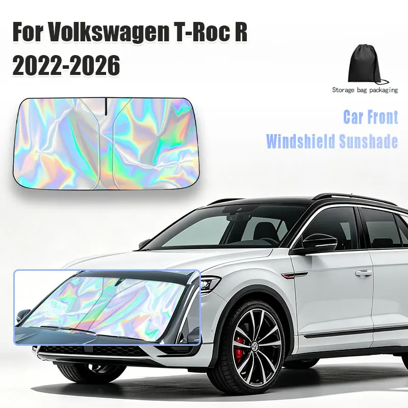 

For Volkswagen T-Roc R 2022-2026 Car Windshield Sunshade Cover Front Window Sun Shade Visor Auto Interior UV Protection