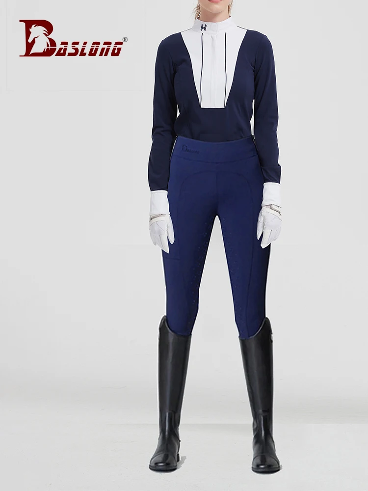 Baslong Pantalones deportivos ecuestres para mujer, pantalones de montar para niños antideslizantes de silicona, transpirables, resistentes al desgaste, pantalones elásticos, equipo de caballero transpirable