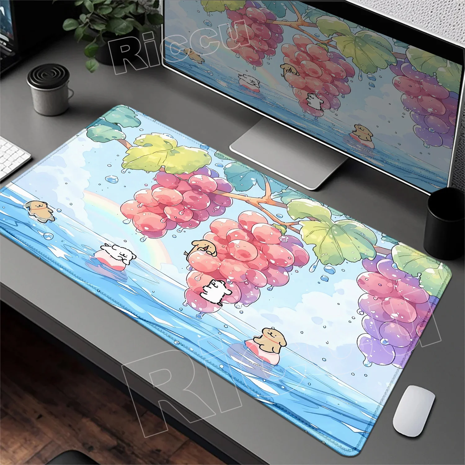 

Large Non-slip Cartoon Dog Mousepad Kawaii Funny Line Dog Mouse Pad 900x400mm XXL Laptop Gaming LockEdge Keyboard Cute Desk Mat