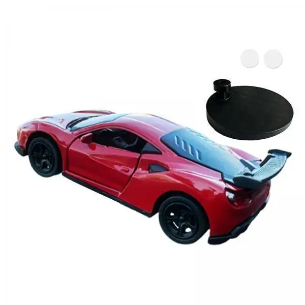 2xMini Car Model 1:64 Universal Dynamic Birthday Gift Car Dashboard Decoration Red
