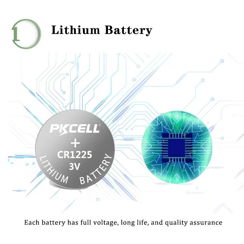 100pcs CR1225 3V Lithium Battery DL1225 EBR1225 ECR1225 B1225 Battery Button Cell Battery for Toys Communic Watch Car Remote Key