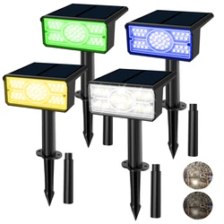 49LEDS 2pcs Solar Power Light 3000K/6000K/Green/Blue Solar Garden Light outdoor IP65 Solar Lamp Solar Spotlight Wall Light