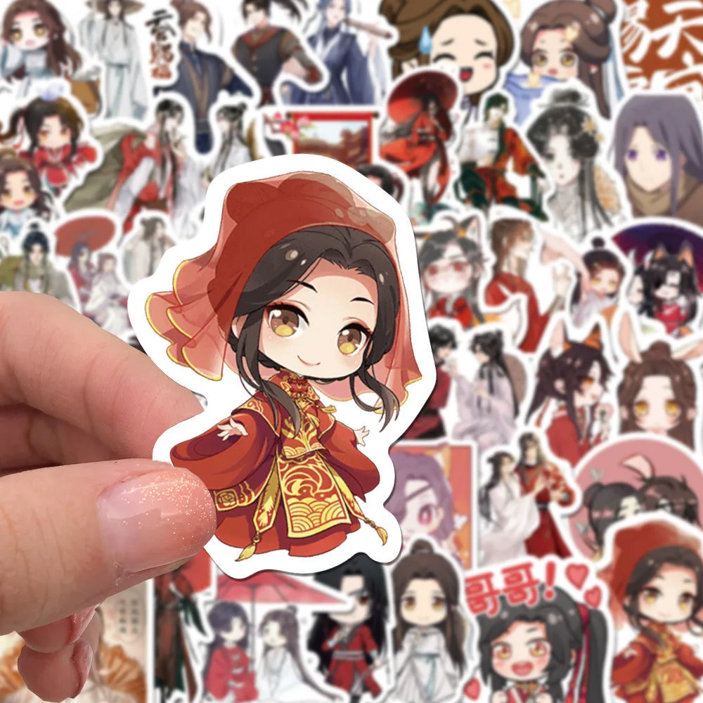 65 قطعة/المجموعة/المجموعة مانغا السماء الرسمية نعمة ملصق مزخرفة TGCF Hua Cheng ، Xie Lian Q نسخة ملصقات للتسمية