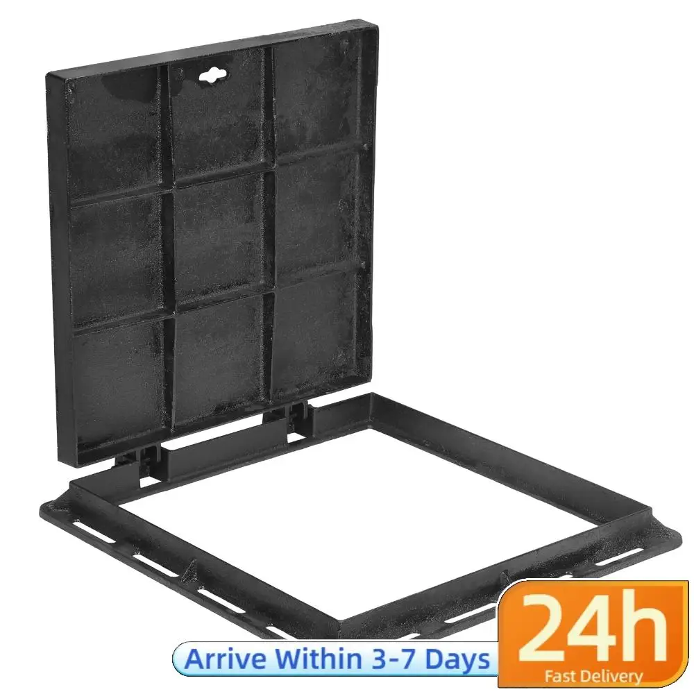 

Чугунная крышка люка и рама с основанием, прямоугольные съемные люки с противоскользящим покрытием для бетонных полов, подвалов, патио