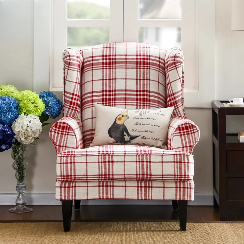 

Fabric sofa single full dismantling and washing pastoral country living room bedroom balcony leisure