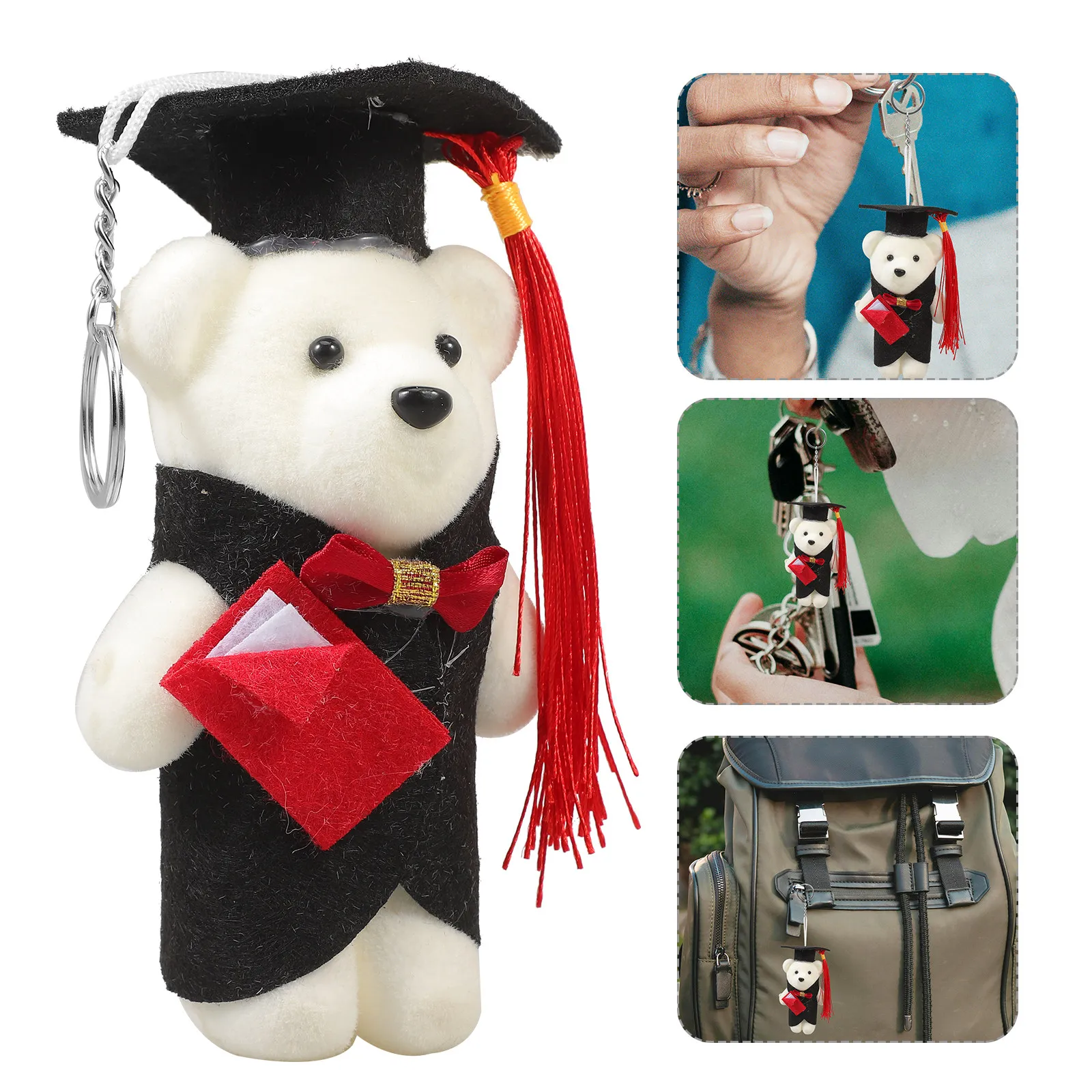 

Брелок для выпускников: милый мультяшный медведь-подвеска для ключей, сумок, рюкзаков, багажа. Подарок на выпускной, сувенир для вечеринки.