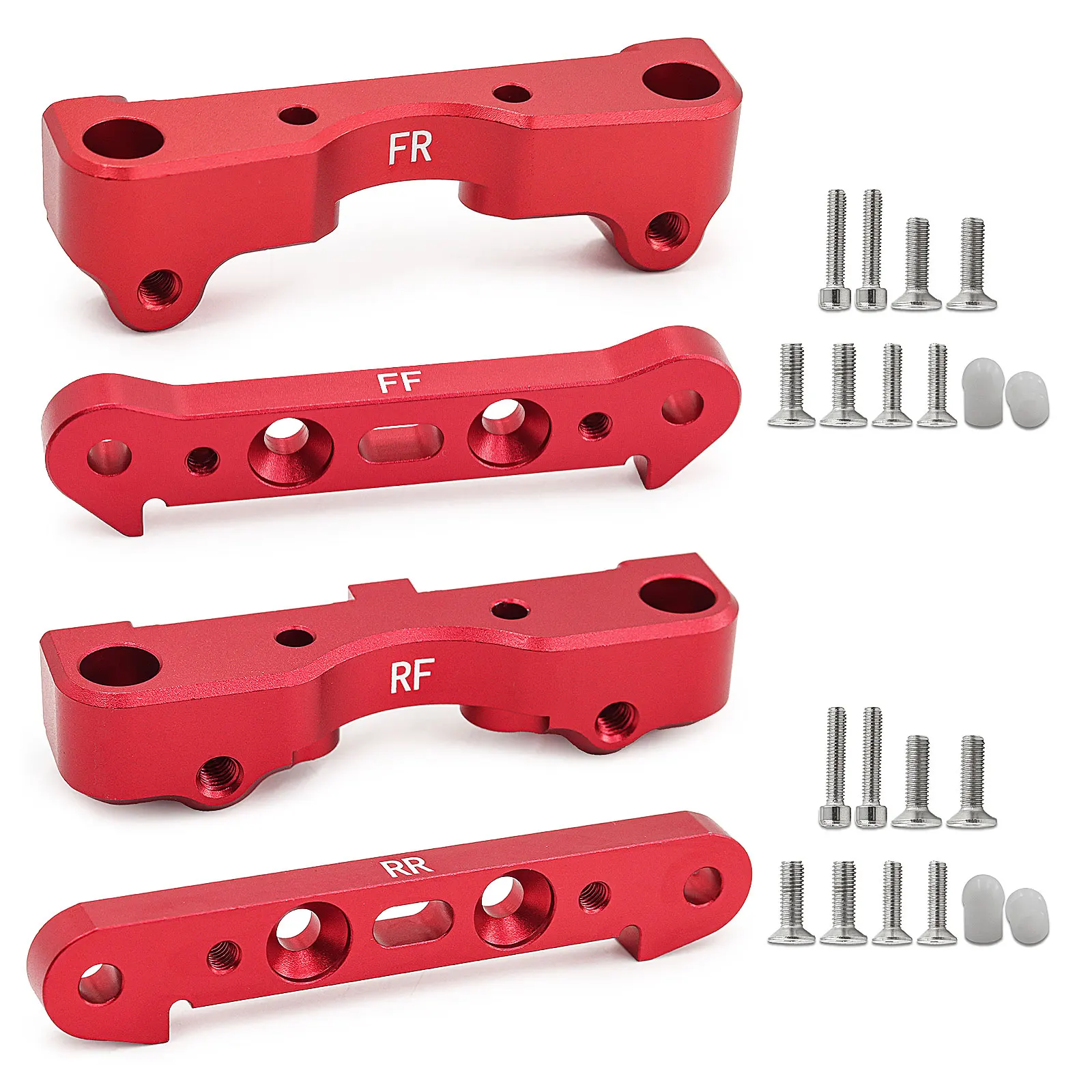 Soporte de brazo inferior delantero y trasero de Metal para ARRMA 1/5 KRATON 8S BLX ARA110002T1/ARA110002T2 RC juego de soporte de brazo inferior piezas de mejora