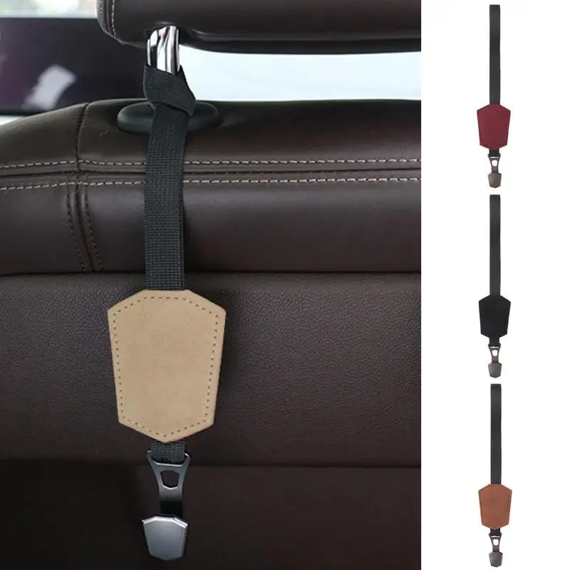 Adjustable Length Car Seat Hooks Auto Seat Headrest Hook Adjustable Length Multi-functional Auto Car Seat Headrest Bag Hanger