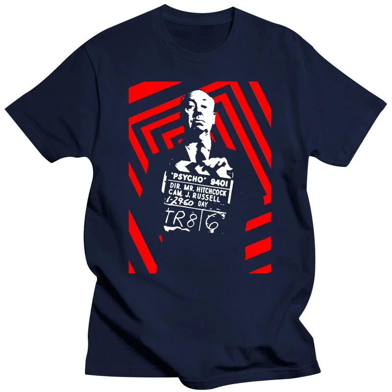 Jared Swart Artwork Apparel Alfred Hitchcock T Shirt Men Women Vintage O Neck TEE Shirt