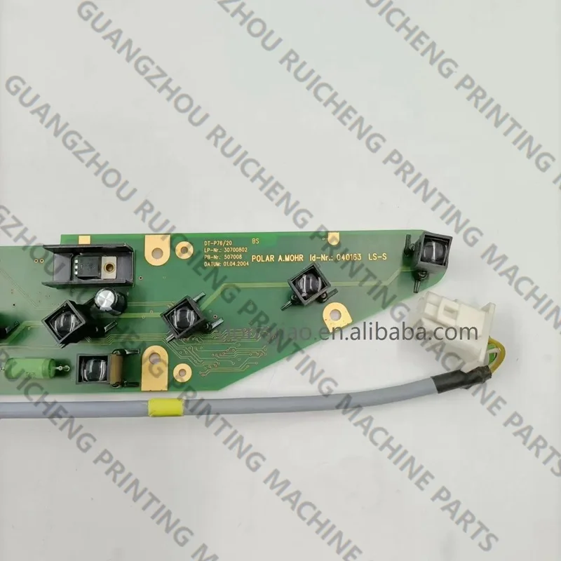 Детали машины Polar 115XT/E, 1 шт., лампа LS-S, этикетка, внутренняя плата 040163, печатная плата, используемое состояние, тип чернил с растворителем