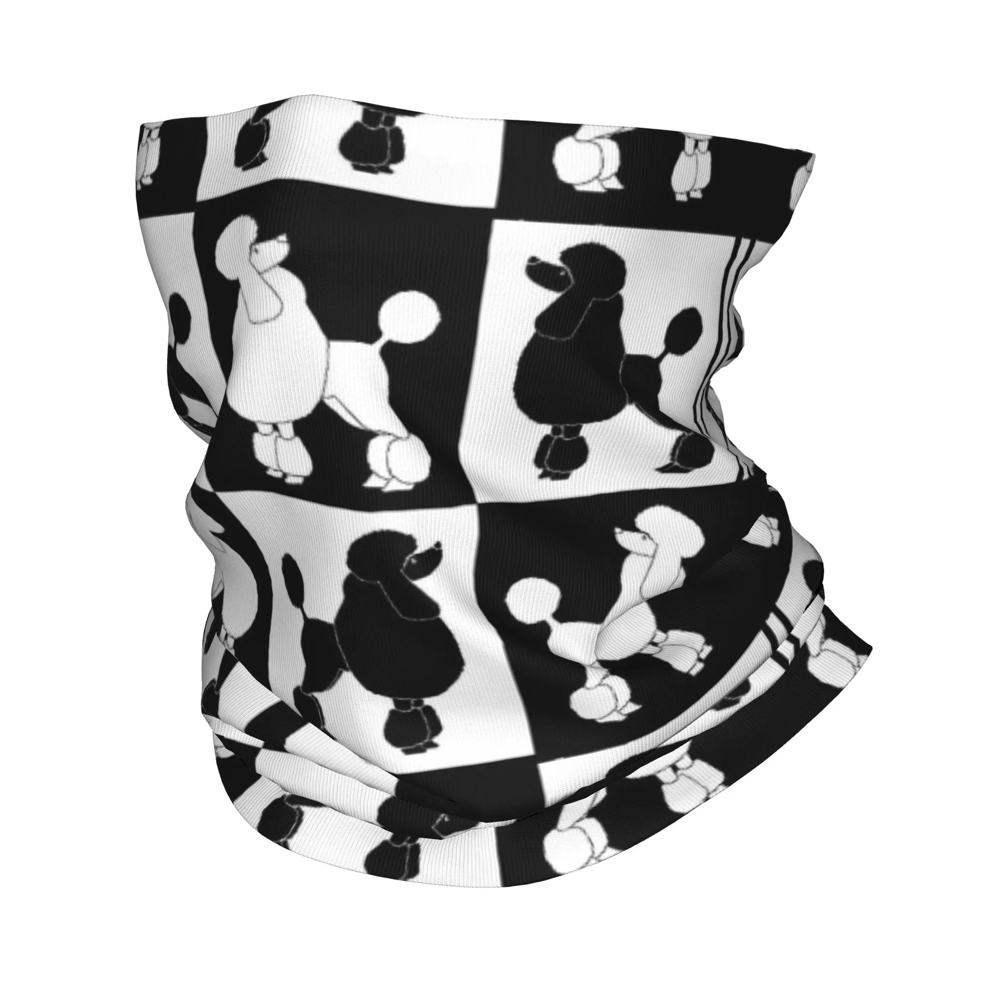 

Customized Poodle Pattern Printed Neck Cover for Women and Men Windproof Winter Camping Headscarf Scarf