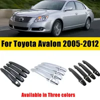 Door Handle Cover Carbon Fiber Chrome For Toyota Avalon XX30 2005-2012 2006 2007 2008 2009 Anti-scratch Trim Set Car Accessories