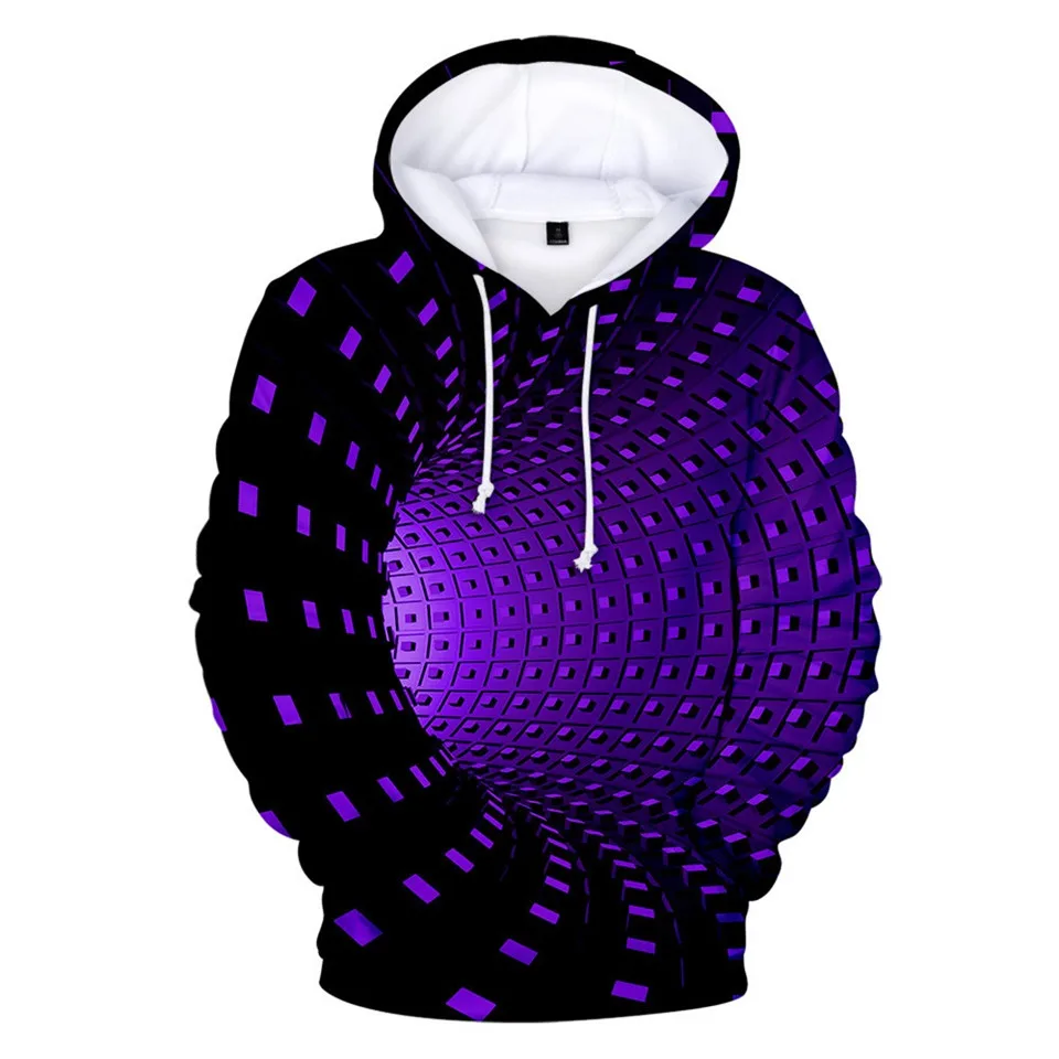 Neon Light punk hip hop dizzy arts 3D sweatshirt women/men pullovers hoodies Outerwear tie dye tops psychedelic vortex clothing
