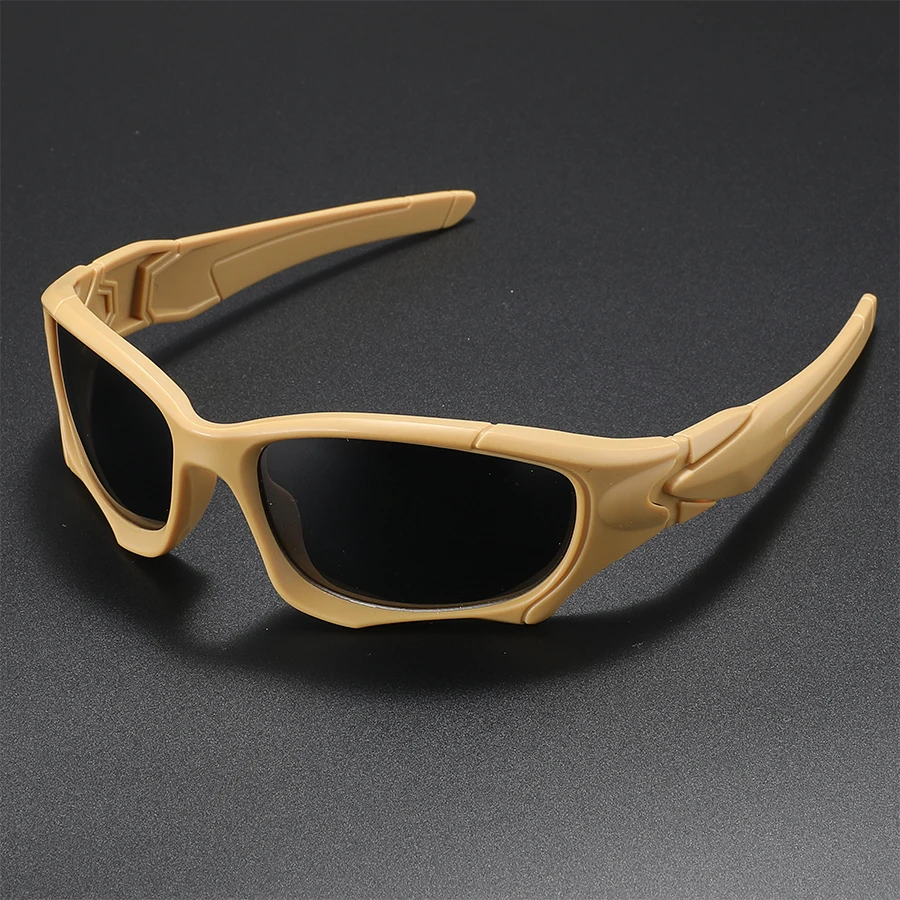 Polarisierte Sonnenbrille für Outdoor-Sportarten, Herren, gebogener Rahmen, stressresistente Gläser, Sonnenbrille für Damen – Detail 6
