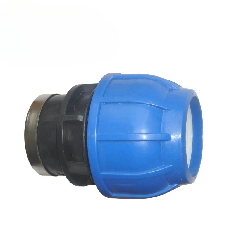 PN10 PP Compression Fitting Male Adaptor Irrigation Fitting for PE PVC PPR Pipes Light Type Dark Blue Compression Adapter