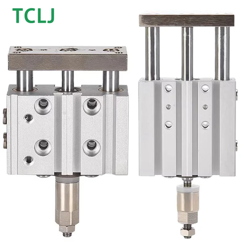 TCLJ Three-axis Adjustable Stroke Double Acting Pneumatic Cylinder TCLJ12 16 20 25 32 40 50 63 Stroke20/30/40/50/100/200-20-50-S