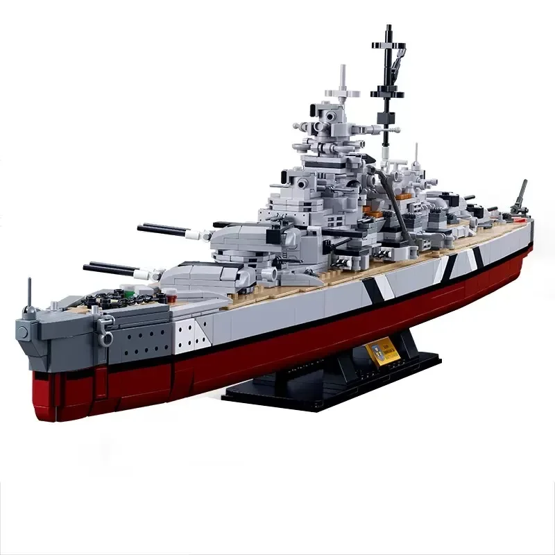 WW2 Creativity Warship Military Battle Ship Boat Model Building Blocks,City Aircrafted Carrier Destroyer Sets Weapon Bricks Toys