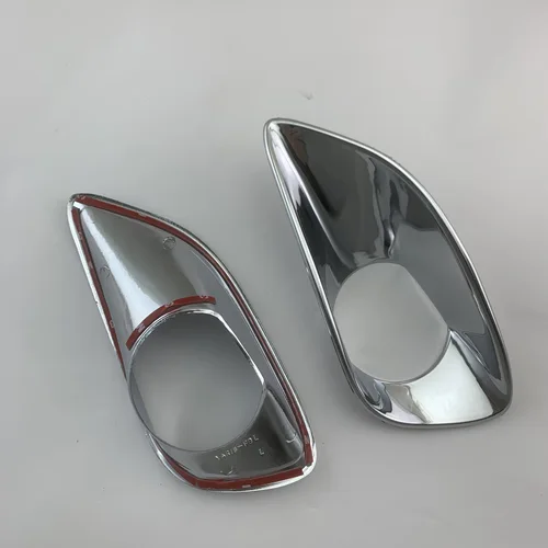 Imagen 2 del producto Cubierta de lámpara antiniebla delantera chapada en cromo ABS para coche, accesorios de pasta embellecedora para Toyota Vios 1.6L 1.3L gl-i 2008 2009 2010 2013, novedad