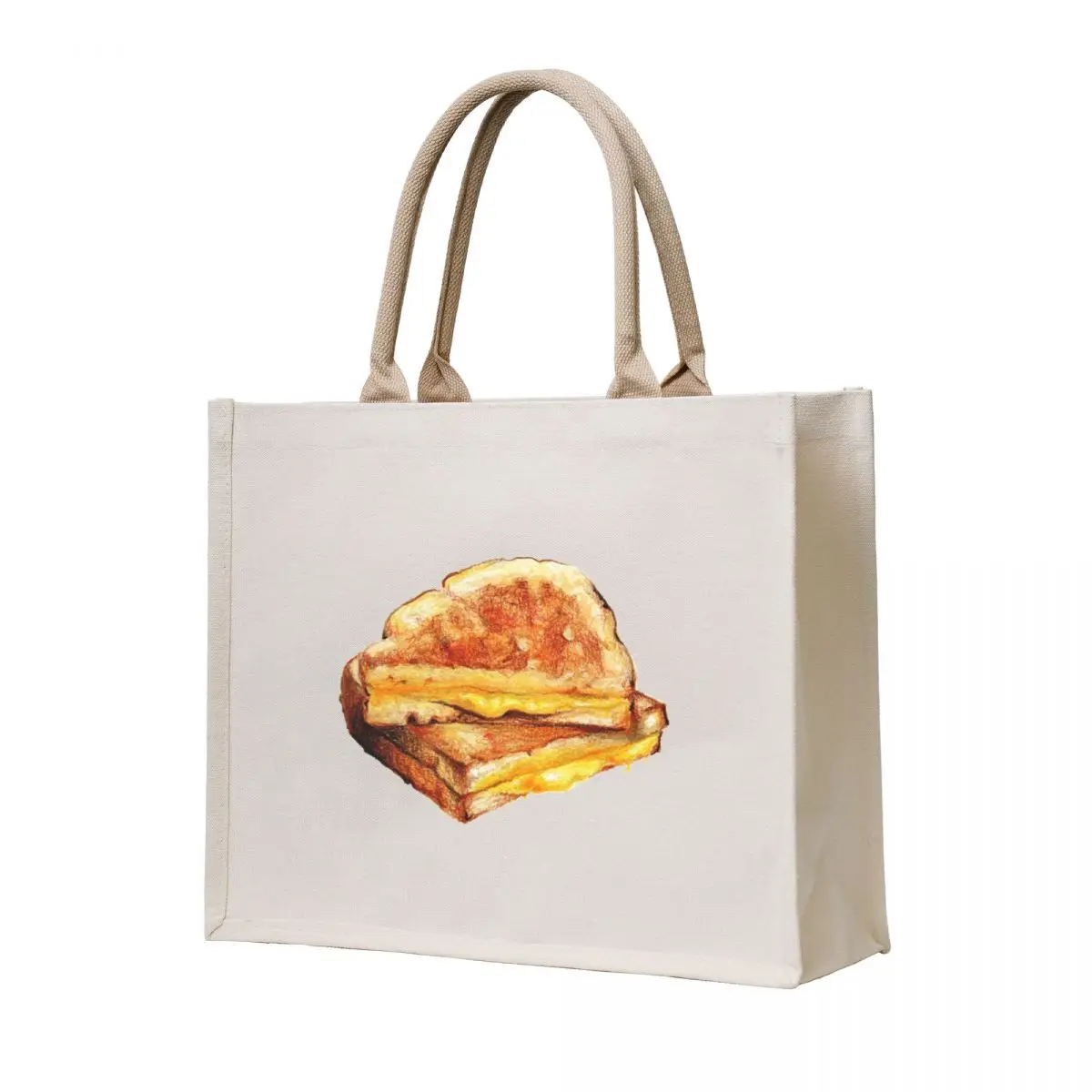 

Grilled Cheese Sandwich Tote Bag Portable shopping bag hand bag custom tote