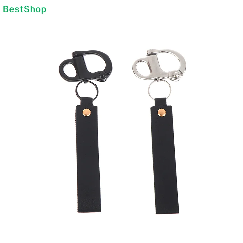☏316 Stainless Steel Quick Release Clip Swivel Shackle Shackle With Leather Handle For Mask Firefighter Rigging Accessory