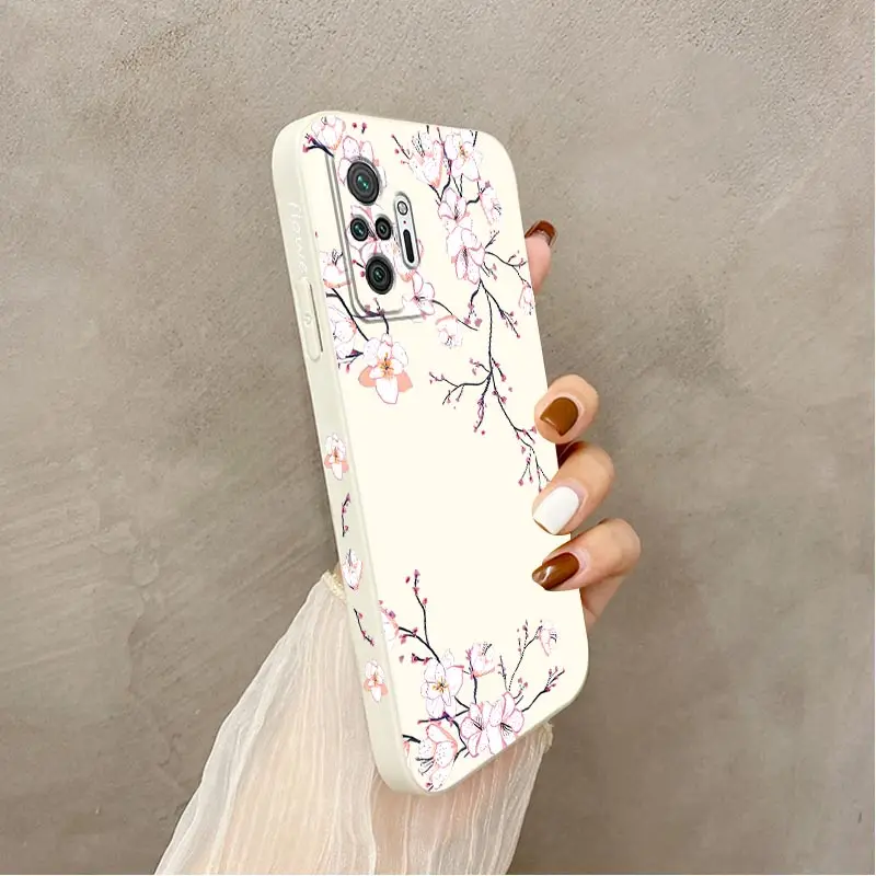 Note 10Pro Bright Orchid Silicone Phone Case For Xiaomi Redmi Note 10 10S 10T 10Pro 11S 11Pro 12S 12 9T 9 11EPro 12Pro Cover