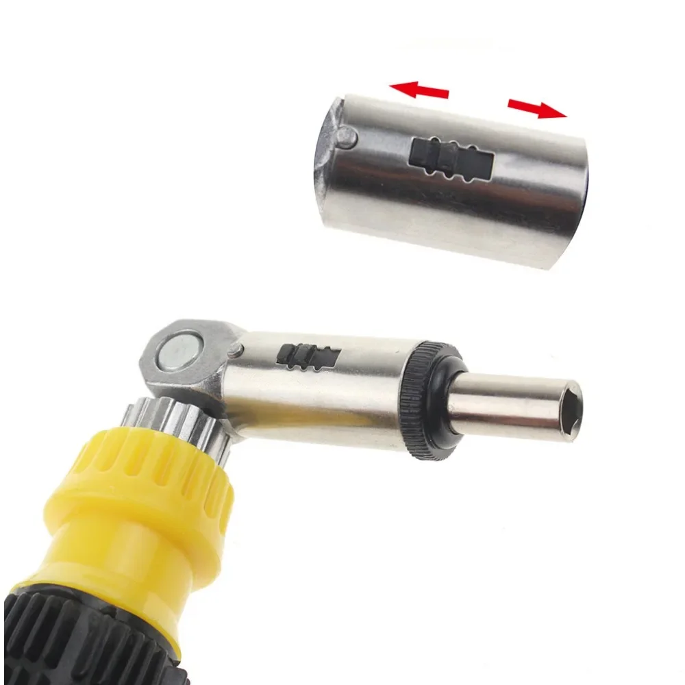 Brand New 1/4 Inch Hex Left/Right Rotating 180 Degree Ratchet Screwdriver Drive Tackle Extension Rod