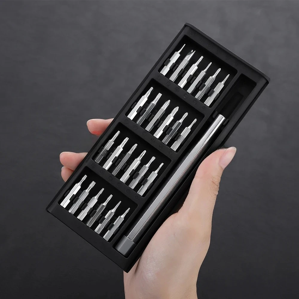 مجموعة مفك براغي دقيقة صغيرة 24 في 1 مفك براغي توركس إلكتروني مجموعة أدوات إصلاح لصانع الساعات ساعة الكاميرا اللوحي