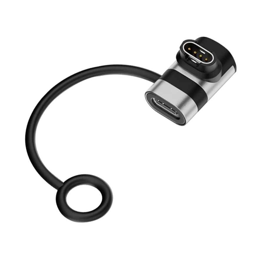 USB-C to Charger Adapter Compatible with Garmin Watch, Replacement Charging Docks Portable Charger Cable with Anti-Loss Lanyard