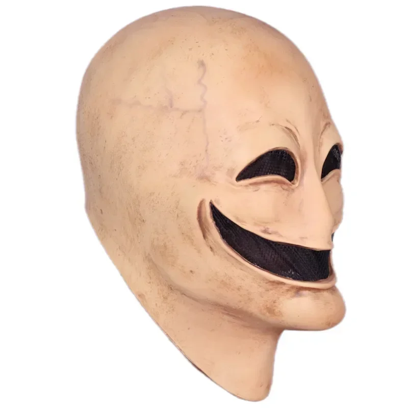 

Ужасная маска для Хэллоуина, косплей, улыбка, без лица, мужской латексный полноголовый Маскировочный шлем без лица, костюм инопланетянина, искусственные игрушки, реквизит