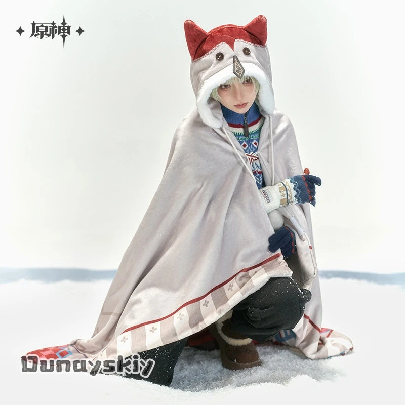 Anime Game Series: Genshin Impact Alyosha Cosplay Cape and Gloves Set Alyosha Snezhnaya H*unter Outfit Women Men For Halloween view 5
