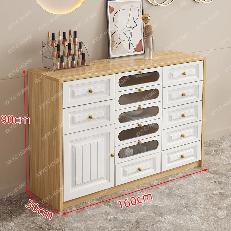 HHhot Sale High-end Atmospheric Storage Manicure Cabinet Storage Drawer Floor-to-ceiling Wall Cabinet