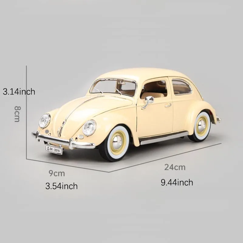 Original Bburago1:18 Volkswagen Beetle Alloy Car Model Children\'s Toy Classic Die-cast Model Car Collectible Gift Miniature Car