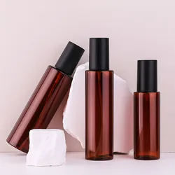 10/30pcs 100/120/150/200ml Empty Brown Plastic Bottle Lotion Bottle Spray Bottle Empty Cosmetic Container Travel Portable