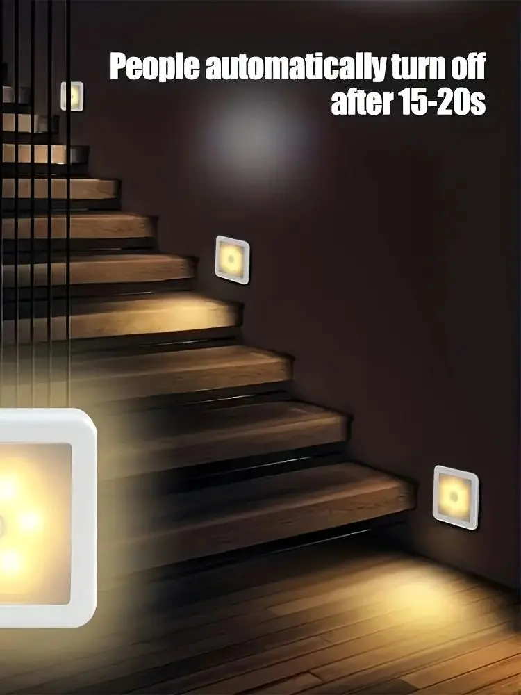 6/3/1pc Bewegingssensor LED-nachtlampje Draadloze wandlamp voor kast Kast Trap Auto aan/uit Nachtlampje voor badkamer Nachtkastje - afbeelding 2